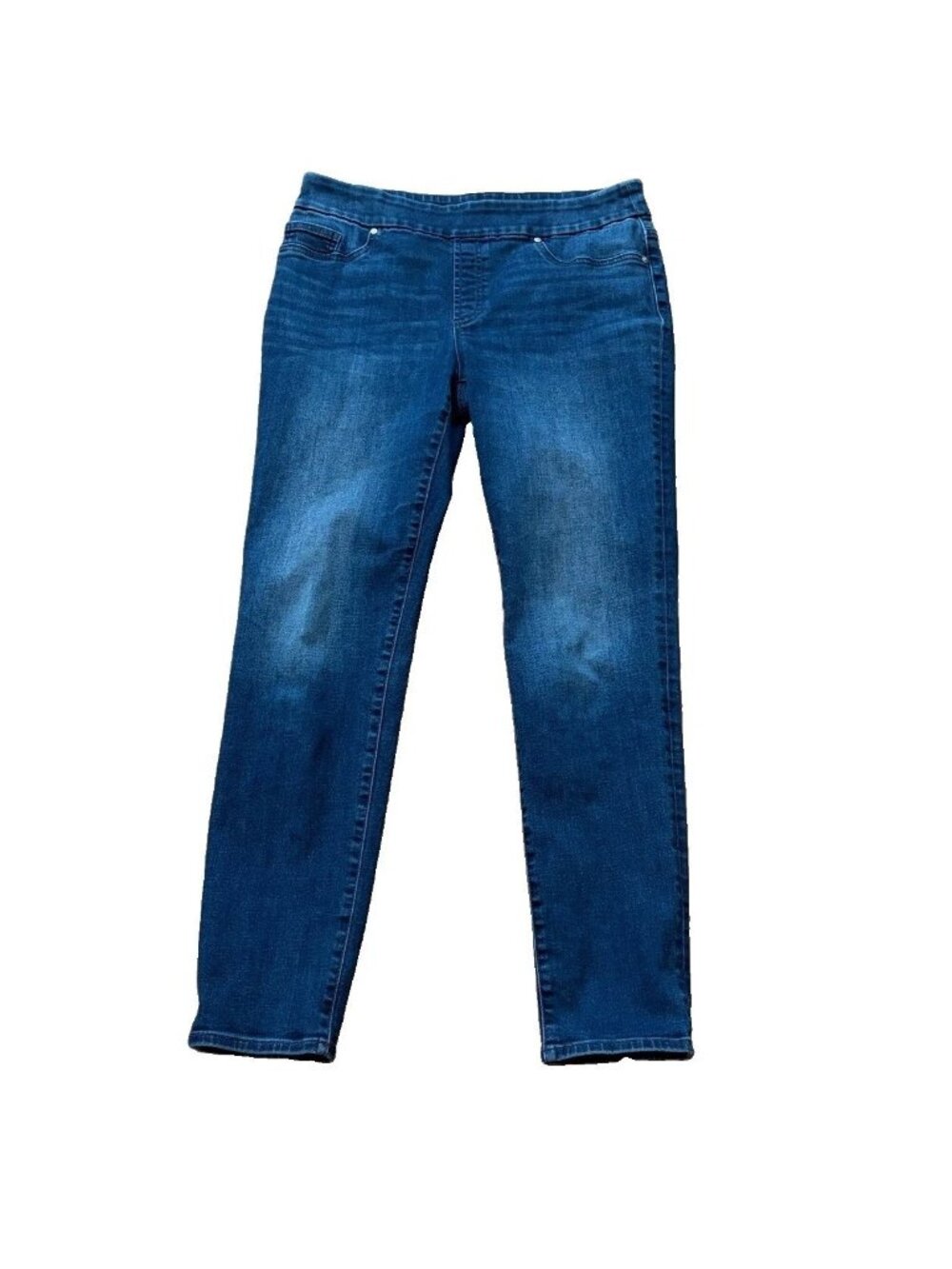 Chicos Jeans Womens Size 0.5 (US 6) Blue Pull On Jeggings Mid Rise Med Wash